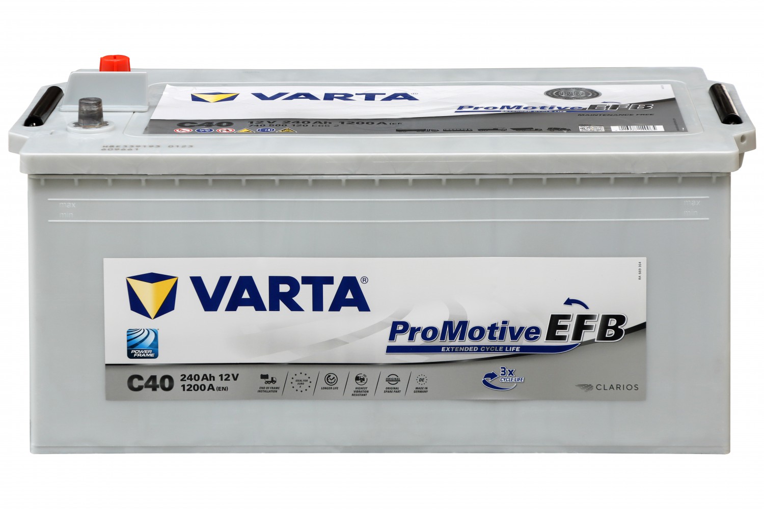 АКУМУЛЯТОРНА БАТАРЕЯ VARTA ВИКОРИСТОВУЮТЬСЯ ДЛЯ ЗАПУСКУ ПОРШНЕВИХ ДВИГУНІВ 12V 240AH 1200A PROMOTIVE EFB